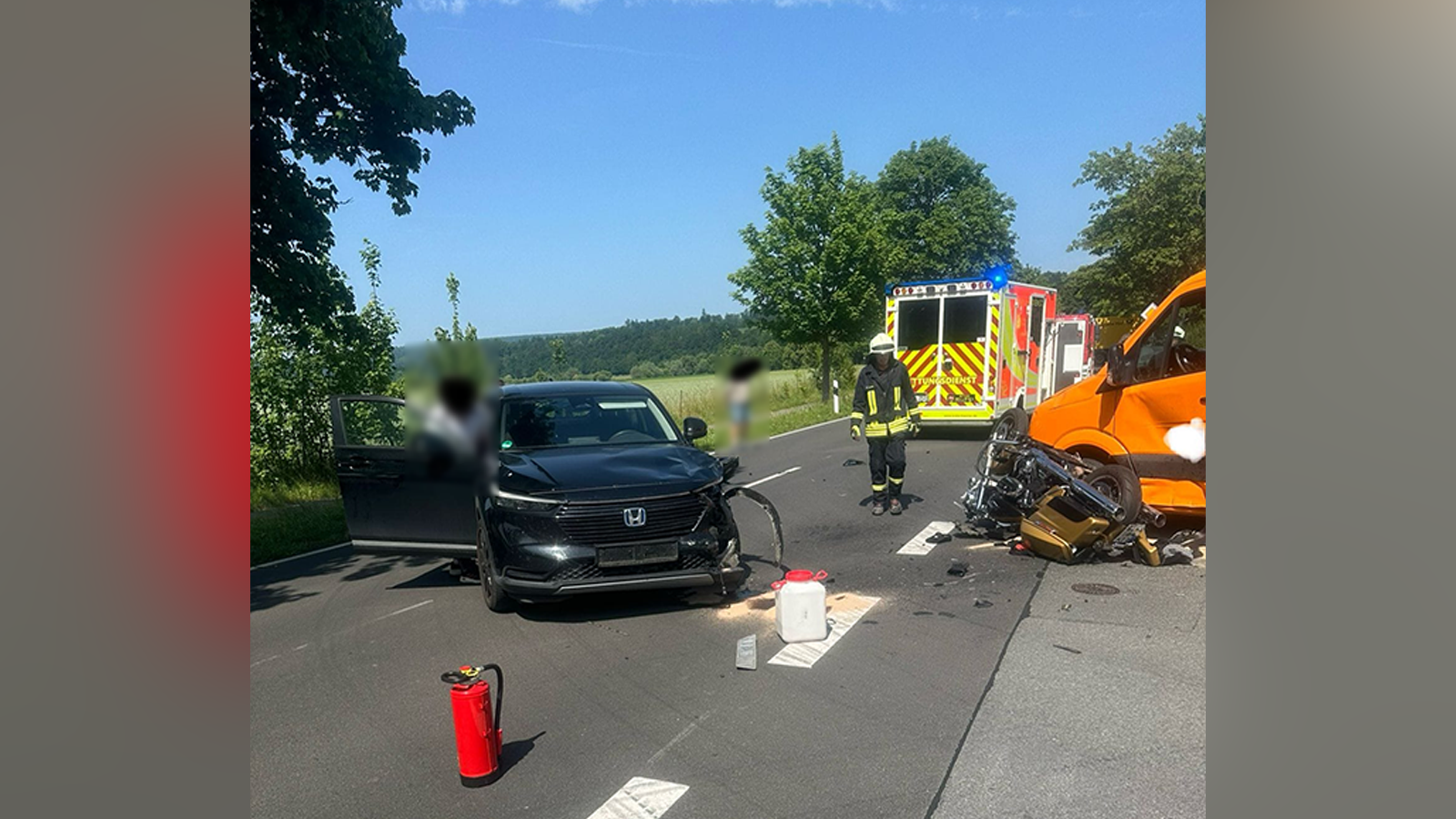 Schwerer Verkehrsunfall auf der L550 bei Meinbrexen – Motorradfahrer schwer verletzt