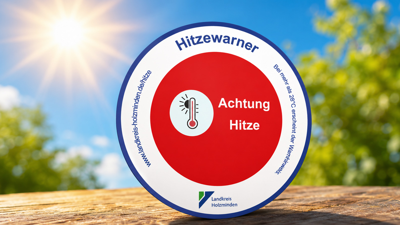 Landkreis Holzminden verteilt Hitzewarnaufkleber zum Schutz besonders gefährdeter Menschen