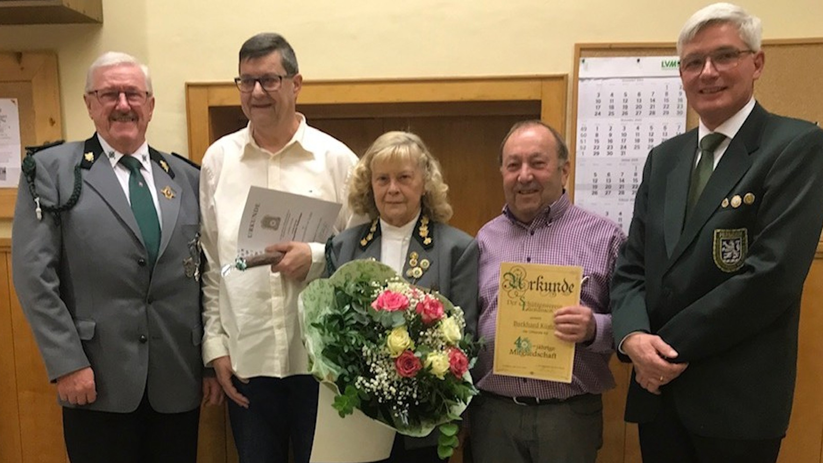 Ehrungen und Vorstandswahlen beim Schützenverein Lüerdissen während der Jahreshauptversammlung