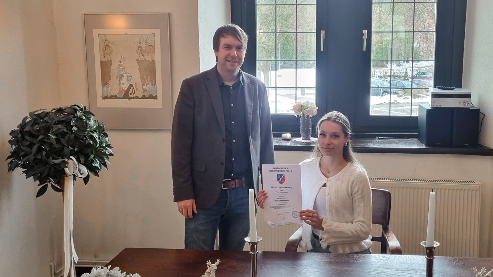 Wichtiger Schritt fürs Standesamt: Samtgemeinde Bodenwerder-Polle bekommt personelle Verstärkung